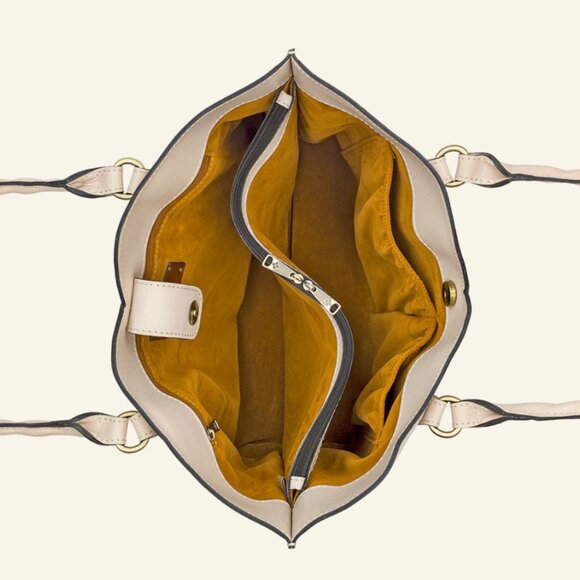 Patricia Nash Floral Leather Chalk White Floral Marion Tote Shoulder Bag - Picture 5 of 15